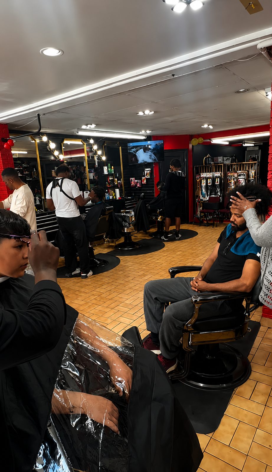 Inside T&K Barbershop